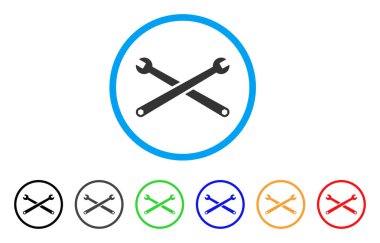 İngiliz anahtarları yuvarlak simge