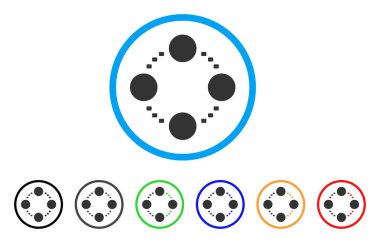 Dairesel ilişkiler simgesi yuvarlak