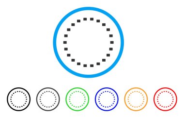 Noktalı daire yuvarlak simge