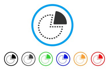 Noktalı pasta grafiği yuvarlak simge