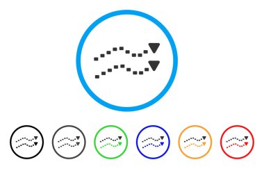 Noktalı eğilimleri yuvarlak simge