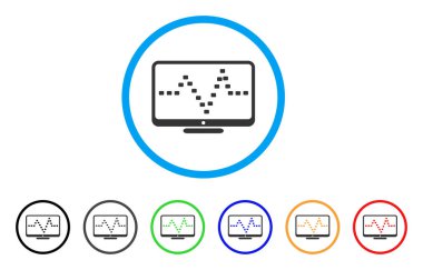 Noktalı darbe yuvarlak simge izlemek