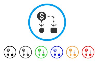 Nakit akışı şeması simgesi yuvarlak