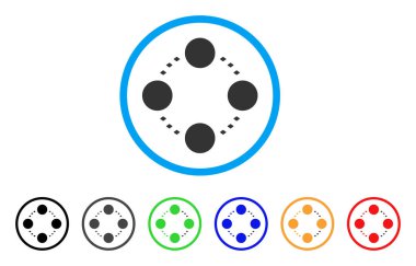 Dairesel ilişkiler simgesi yuvarlak