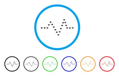 Noktalı darbe yuvarlak simge