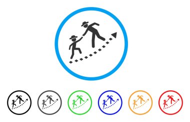 Eğitim büyüme yuvarlak simge