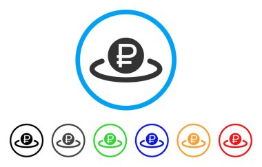 Rublesi mevduat yuvarlak simge