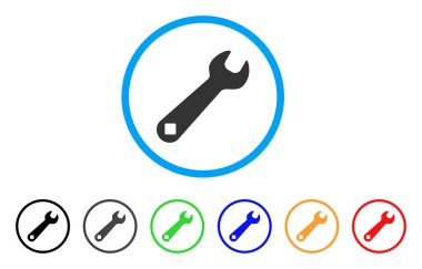 Yuvarlak İngiliz anahtarı simgesini