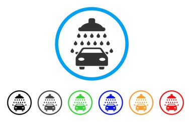 Araba duş yuvarlak simge