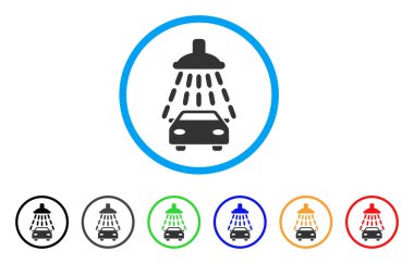 Araba duş yuvarlak simge