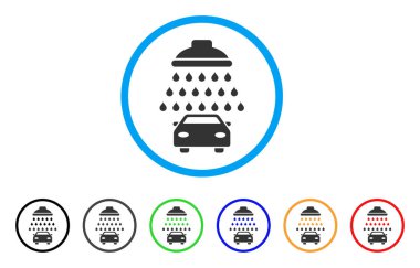 Araba duş yuvarlak simge