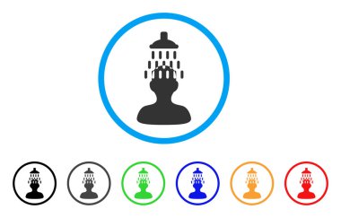 Adam duş yuvarlak simgesinin altında