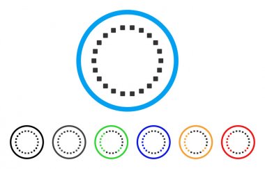 Noktalı daire yuvarlak simge