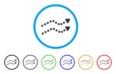 Yuvarlak simge noktalı eğilim çizgileri
