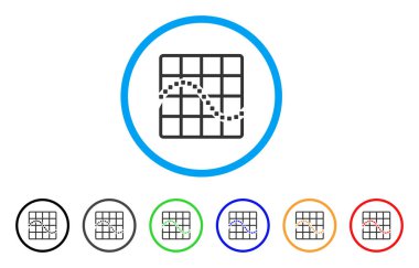 İşlev grafik yuvarlak simgesini
