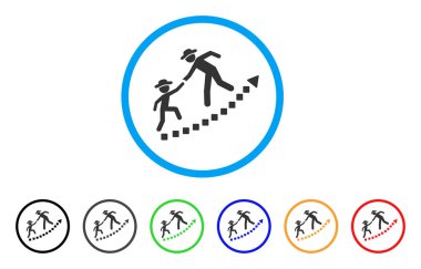 Beyler eğitim büyüme yuvarlak simge