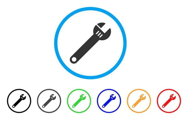 Spanner redondeado icono — Vector de stock