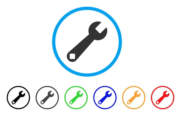 Llave redondeada icono — Vector de stock