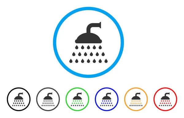 Icono redondeado ducha — Vector de stock