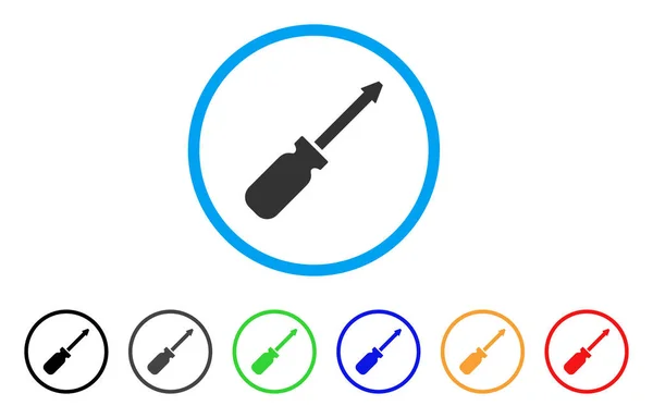 Destornillador redondeado icono — Archivo Imágenes Vectoriales