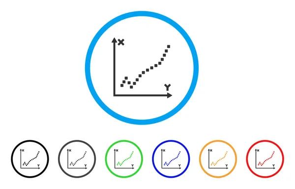 Icône arrondis de la fonction Plot — Image vectorielle