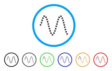 Sinusoid yuvarlak simge