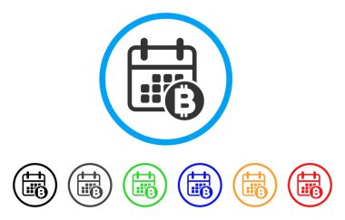 Bitcoin takvim simgesini yuvarlak