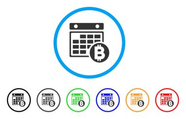 Bitcoin takvim simgesini yuvarlak