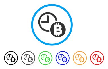 Bitcoin kredi saat simgesi yuvarlak