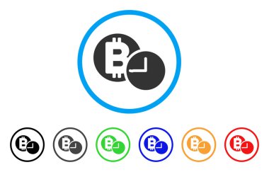 Bitcoin kredi saat simgesi yuvarlak