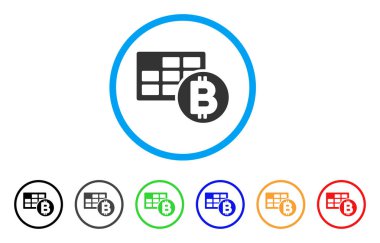 Bitcoin tablo simgesini yuvarlak