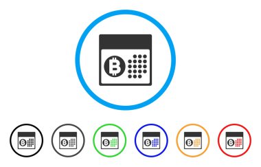 Bitcoin tablo simgesini yuvarlak