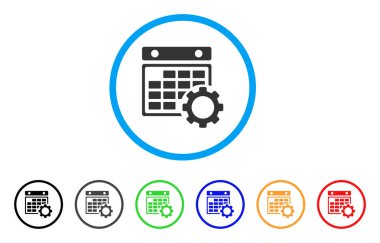 Takvim yapılandırma yuvarlak simge