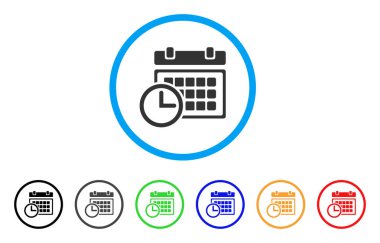 Tarih ve saat yuvarlak simgesini