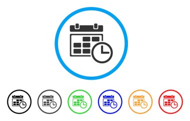 Tarih ve saat yuvarlak simgesini