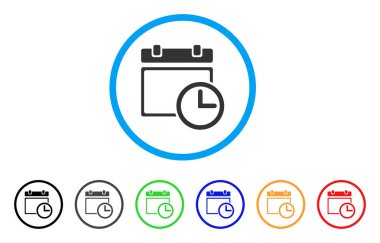 Tarih ve saat yuvarlak simgesini