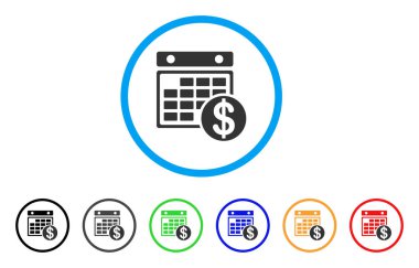 Doları takvim yuvarlak simge