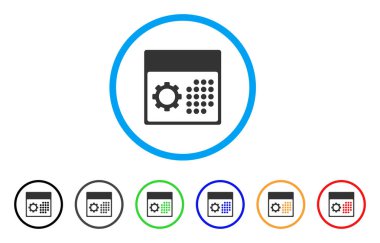 Servis takvimi yuvarlak simge