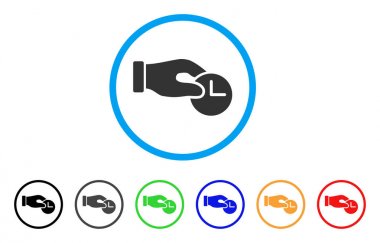 Zaman özellikleri yuvarlak simge