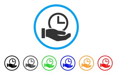 Zaman hizmeti simge yuvarlak