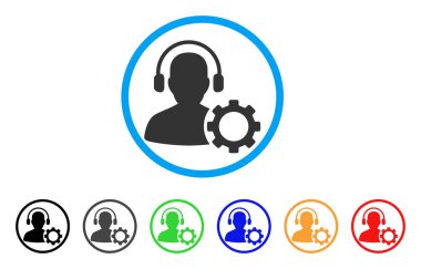 Operatör yapılandırma dişli yuvarlak simge