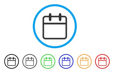 Takvim yaprak yuvarlak simge