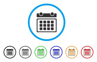 Takvim ayı yuvarlak simge