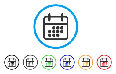 Takvim ayı yuvarlak simge