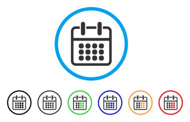 Takvim Poster yuvarlak simge