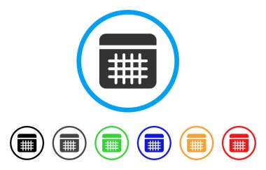 Takvim yuvarlak simge