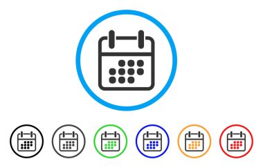 Takvim hafta sonu yuvarlak simge