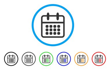 Takvim yuvarlak simge