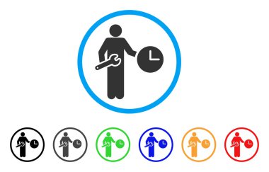 Saat asker yuvarlak simgesi