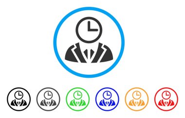 Görev kişi yuvarlak simge